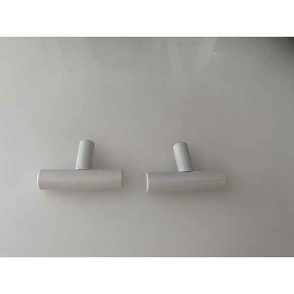 Simple Kitchen Cabinet Pulls White Cupboard Round T Bar Handle Drawer 2" New - Picture 16 of 16
